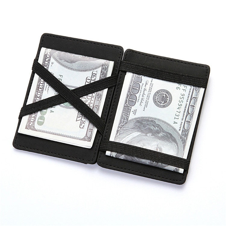 PU Creative Magic Wallet Flip Card Holder Men&