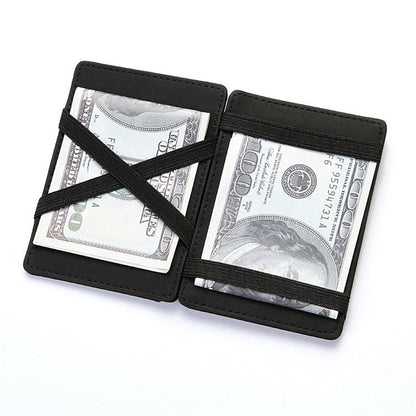 PU Creative Magic Wallet Flip Card Holder Men&