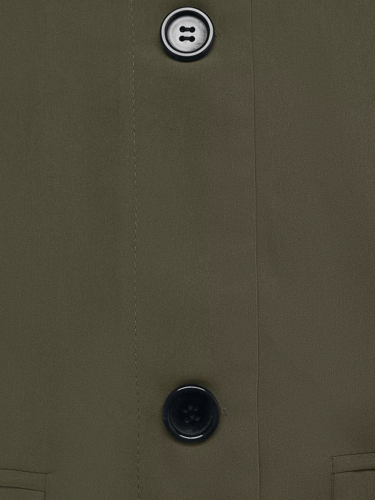 Contrast Collar Button Up Coat