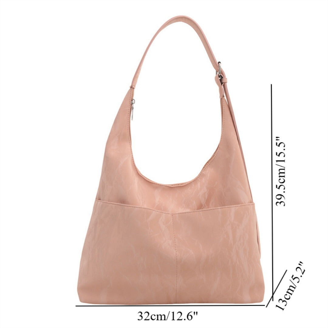 Soft large capacity hobo bag, women&