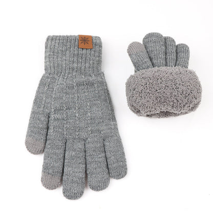 Gloves Outdoor Riding Wind-proof And Cold Protection Fleece-lined Thickened