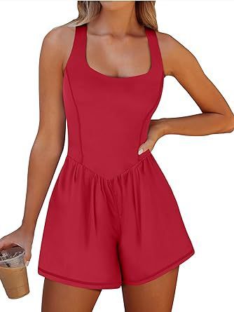 Beauty Back Hollow Out Sports Jumpsuit Casual Yoga Skirt