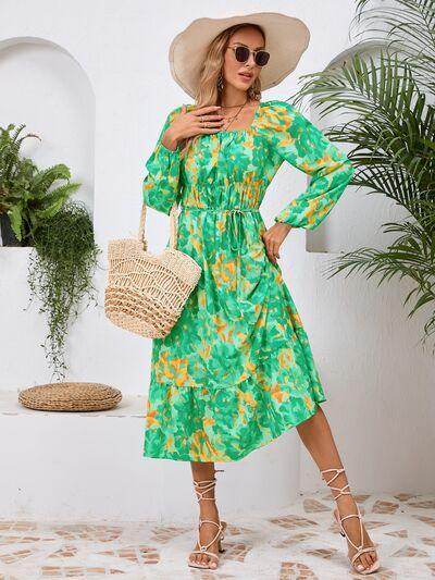 Stylish Printed Long Sleeve Midi Dress for All Occasions