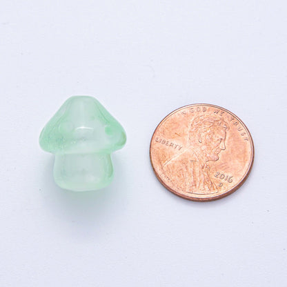17mm Forest Mushroom Plant Acrylic Resin Bead Set by 2 | B648 - B651