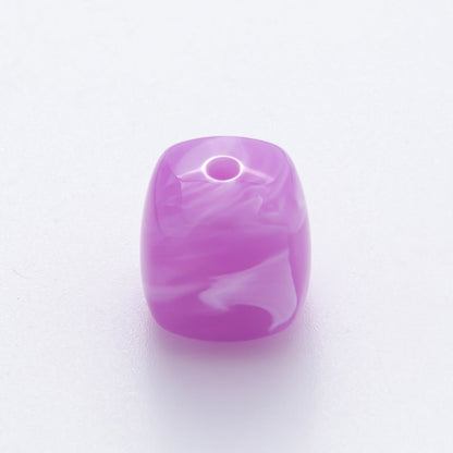 10x 17mm Yellow, Red, Pink Resin Cube Slider Spacer Bead | B109 - B884