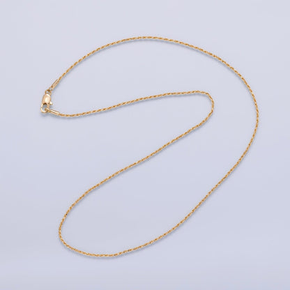 18 Inch Rope Chain Gold Filled Dainty Twisted Chain Necklace | WA-01744 Clearance Pricing