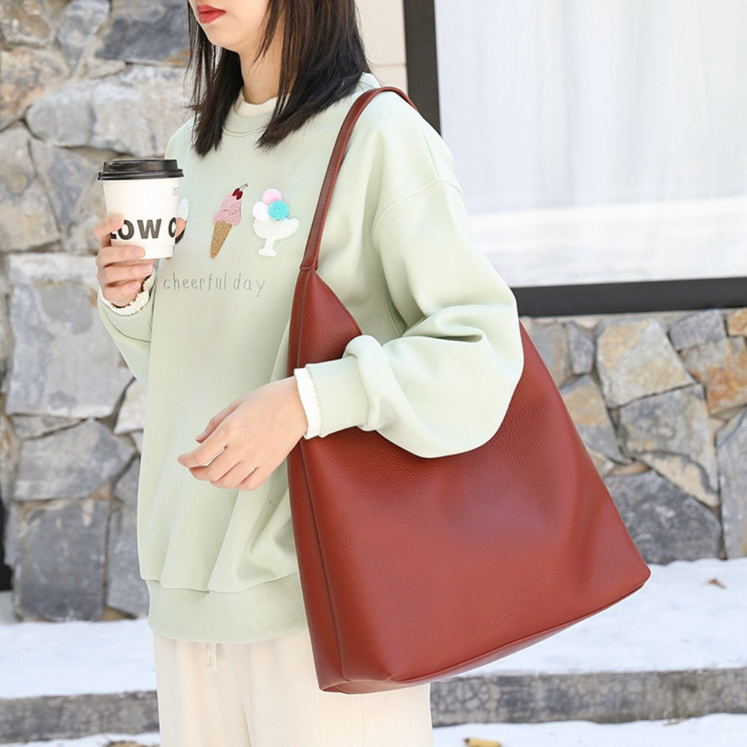 Casual retro hobo bag, fashion handbag, pu large capacity shoulder women&