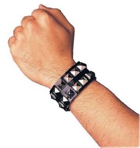 Double Studded Punk Goth Wristband Costume Accessory