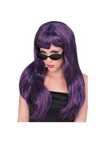 Purple &amp; Black Glamour Wig NEW REDUCED