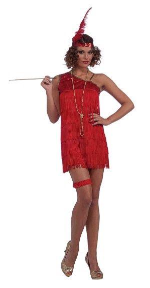 Ruby Red Dazzle Flapper Roaring 20&