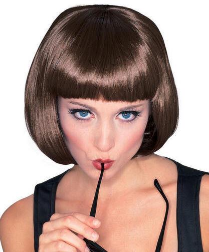 Auburn Brown Supermodel Short Bob Wig