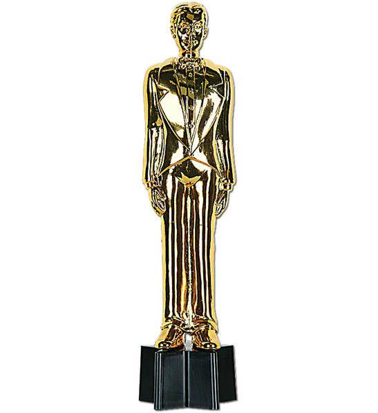 Gold Plastic Awards Night Male Statuette 9&
