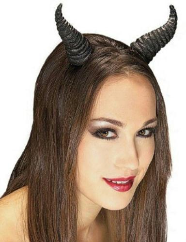 Black Beast Horns Demon Devil Costume Accessory