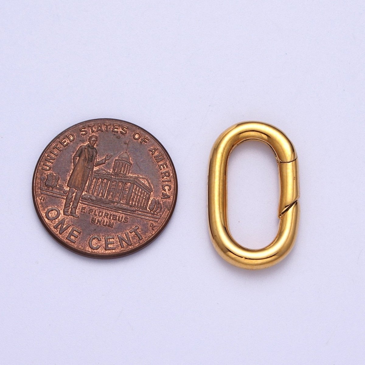 18K, 24K, White Gold Filled Oval Push Spring Ring Gate Jewelry Supply in Gold &amp; Silver | K-295 K-296 K-297