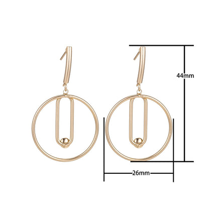 18k Gold Fill DIY Earrings with Loop, Make Your Own Stud Dangle Earrings, Earring Component Findings for Jewelry Making Supplies, K-018