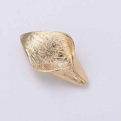 18k Gold Fill Lily Bead Caps 26 mm Beautiful Textured Tulip Flowers Floral Bead Caps Floral Tassel Caps, Lead Nickel Free K-037