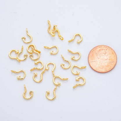 18K Gold Filled 10.5mm Fish Hook Anchor Mini Charm Finding | Z-A1238