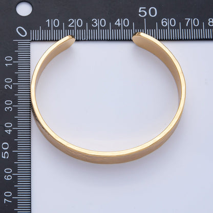 18K Gold Filled 10.7mm Wide Hammered Cuff Bracelet | WA-3968