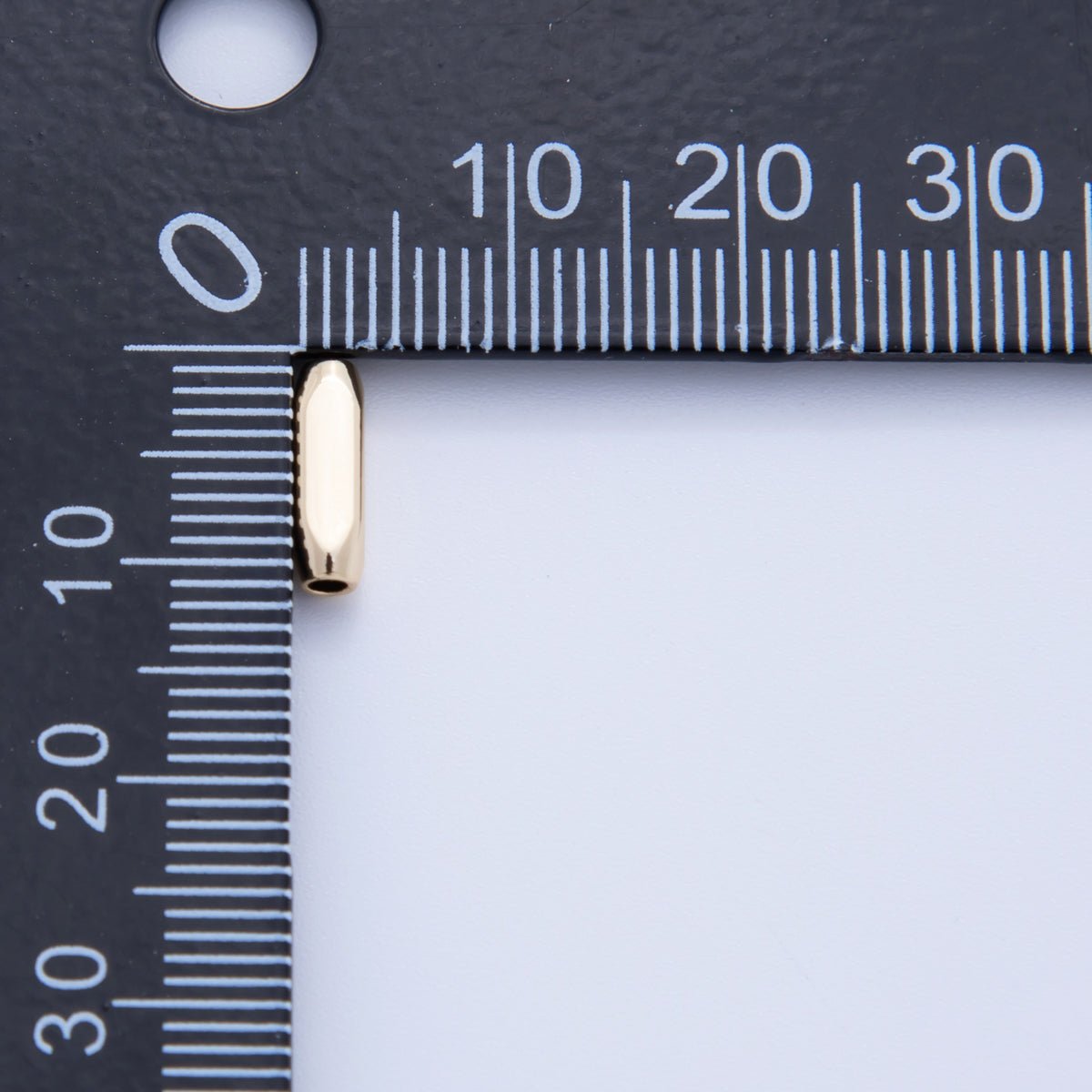 18K Gold Filled 10mm Long Bar Tube Slider Bead Spacer 10pcs | AF-A1060