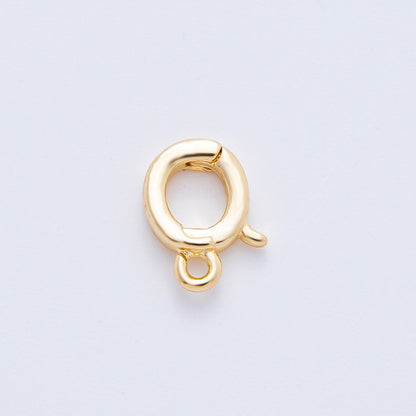 18K Gold Filled 10mm Minimalist Pull Spring Ring Clasp Closure Finding | Findings-00041