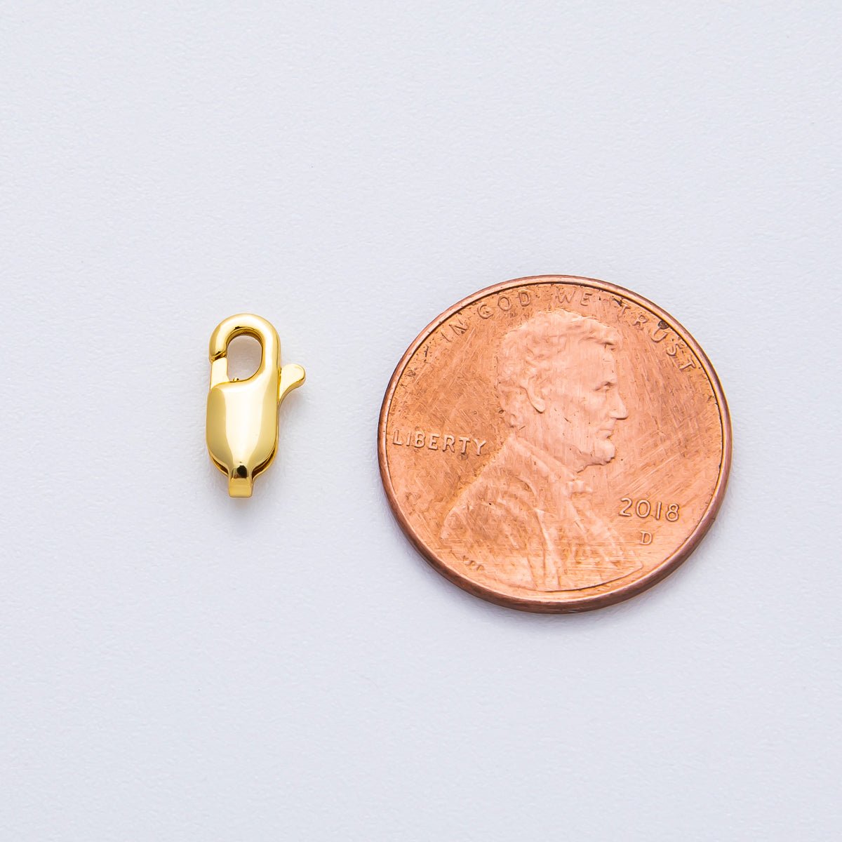 18K Gold Filled 10mm Puffy Lobster Clasp Charm Finding | Z1372
