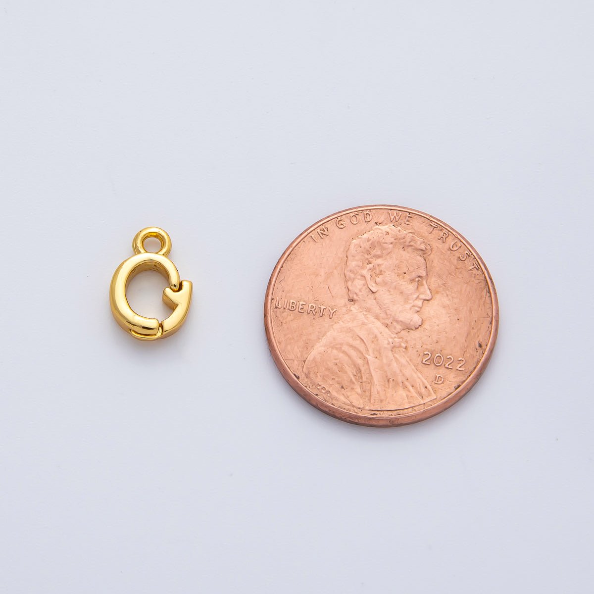 18K Gold Filled 10mm Snap Bail Clasp Open Charm Pendant Findings | Z1463