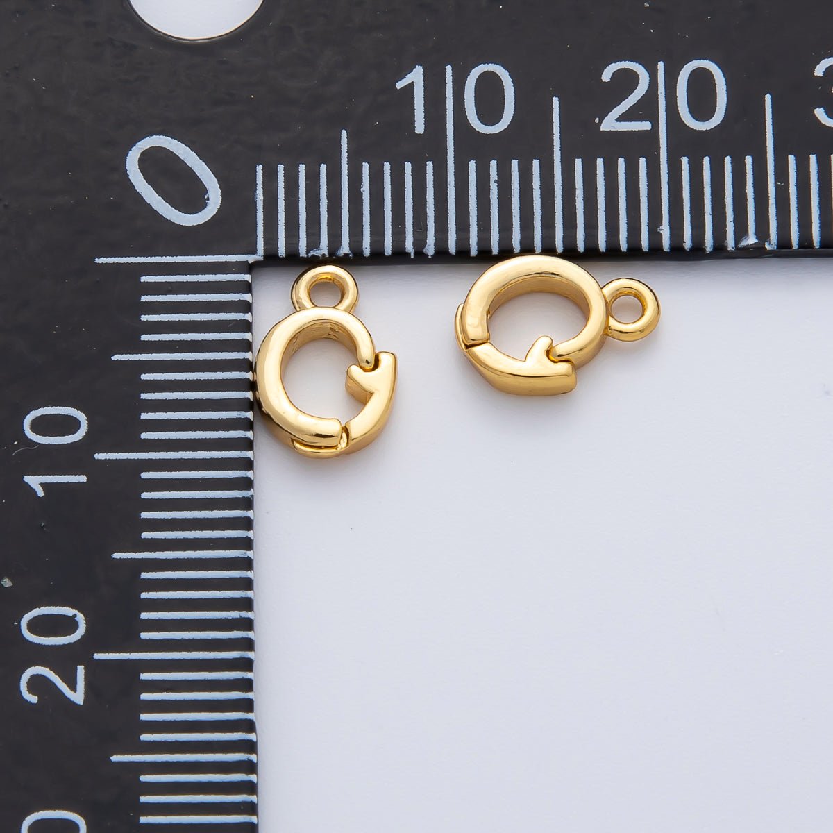 18K Gold Filled 10mm Snap Bail Clasp Open Charm Pendant Findings | Z1463