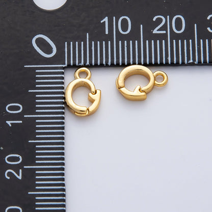 18K Gold Filled 10mm Snap Bail Clasp Open Charm Pendant Findings | Z1463