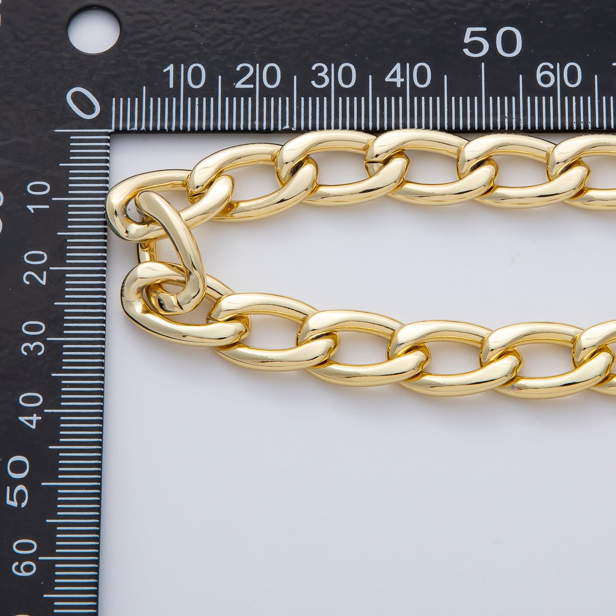 18K Gold Filled 10mm x 17mm Minimalist Curb Unfinished Chain by Yard | Roll-1768