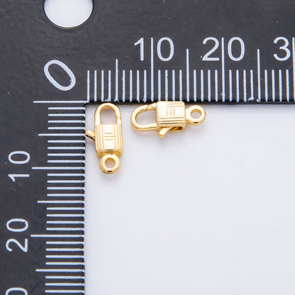 18K Gold Filled 11mm Dainty Boxy Lobster Clasp Finding | Z-A1358