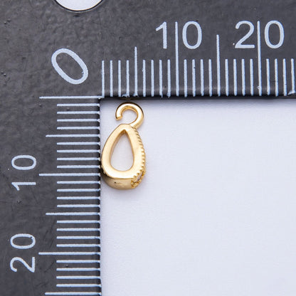 18K Gold Filled 11mm Micro Paved CZ Open Loop Bail Pendant Findings in Gold &amp; Silver | Findings-00129 Findings-00130