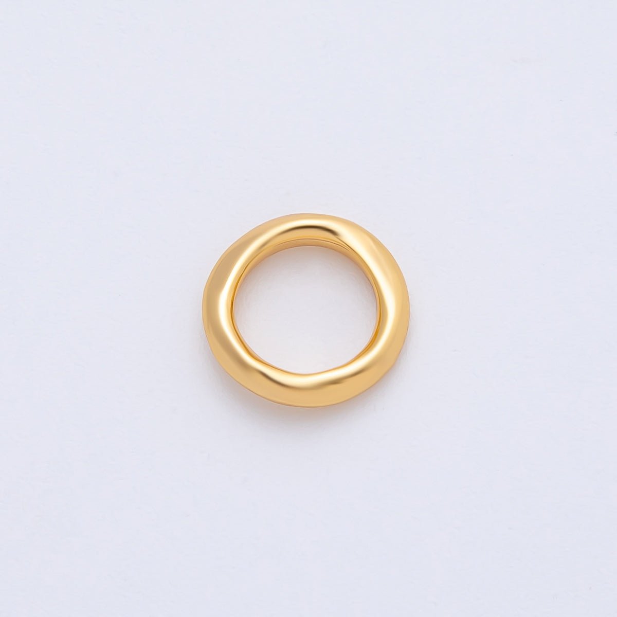 18K Gold Filled 11mm Minimalist Molten Round Dainty Bead | B405