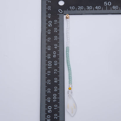 18K Gold Filled 120mm Green, Purple Two-Toned Gemstone Handmade Finding | Z1404 Z1405