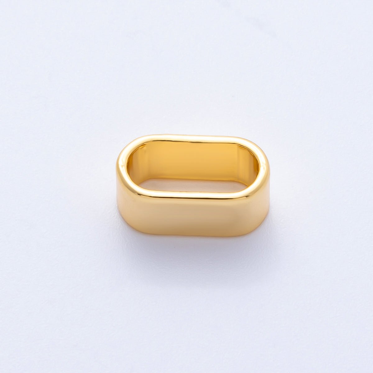 18K Gold Filled 12.5mm Minimalist Wide Slide Bead Finding | Z1672