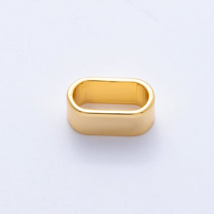 18K Gold Filled 12.5mm Minimalist Wide Slide Bead Finding | Z1672