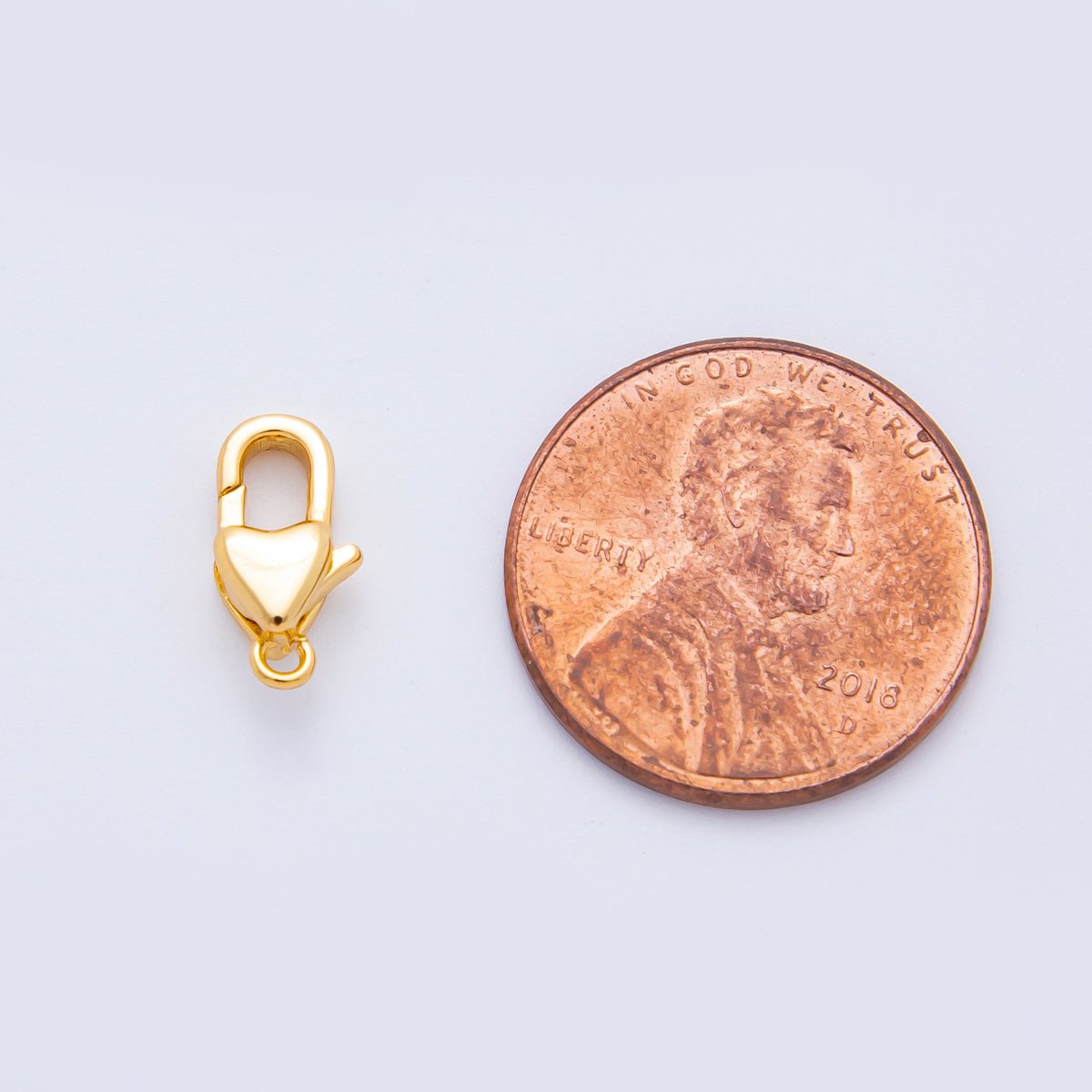 18K Gold Filled 12mm Dainty Lovely Padlock Lobster Clasp Finding | Z-A1360