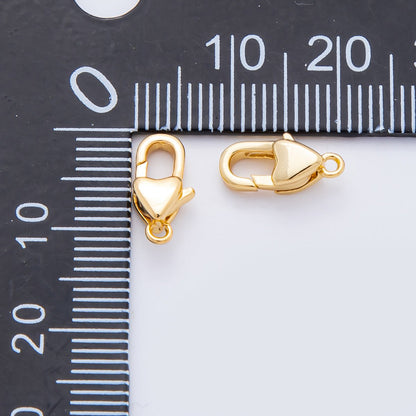 18K Gold Filled 12mm Dainty Lovely Padlock Lobster Clasp Finding | Z-A1360