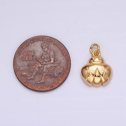 18K Gold Filled 12mm Dotted Ladybug Insect Animal Minimalist Charm | N1758
