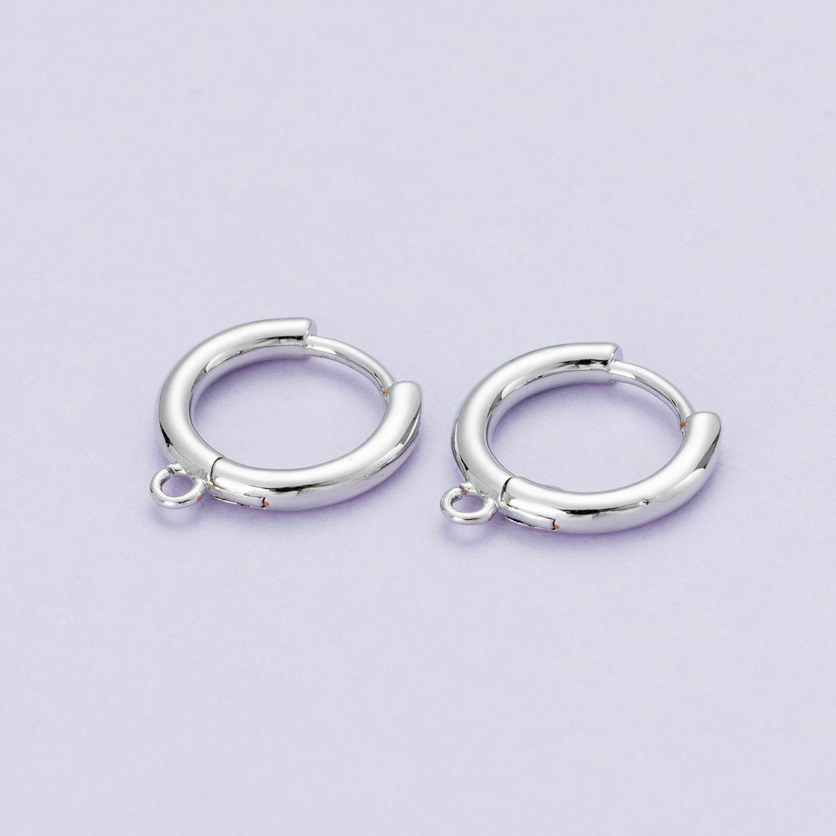 18K Gold Filled 12mm Open Loop Drop Huggie Earrings in Gold &amp; Silver | Findings-00088 Findings-00089