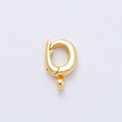 18K Gold Filled 12mm Pull Gate Round Clasps Closure Finding in Gold &amp; Silver | Findings-00037 Findings-00038