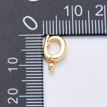18K Gold Filled 12mm Pull Gate Round Clasps Closure Finding in Gold &amp; Silver | Findings-00037 Findings-00038