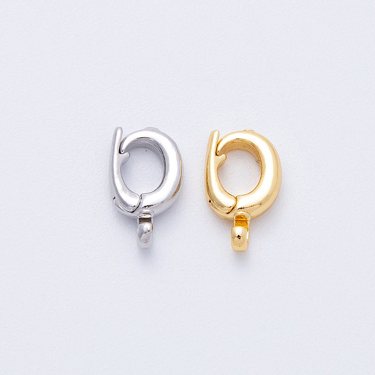 18K Gold Filled 12mm Pull Gate Round Clasps Closure Finding in Gold &amp; Silver | Findings-00037 Findings-00038