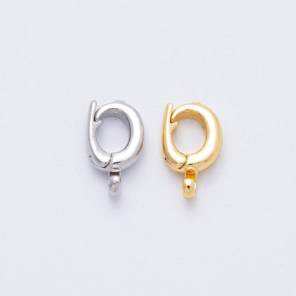 18K Gold Filled 12mm Pull Gate Round Clasps Closure Finding in Gold &amp; Silver | Findings-00037 Findings-00038