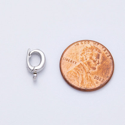 18K Gold Filled 12mm Pull Gate Round Clasps Closure Finding in Gold &amp; Silver | Findings-00037 Findings-00038