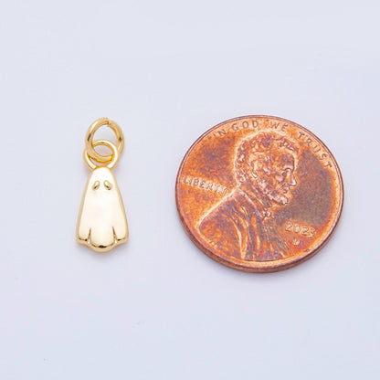 18K Gold Filled 13.5mm Minimalist Ghost Mini Charm | AK124