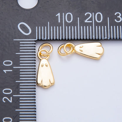 18K Gold Filled 13.5mm Minimalist Ghost Mini Charm | AK124