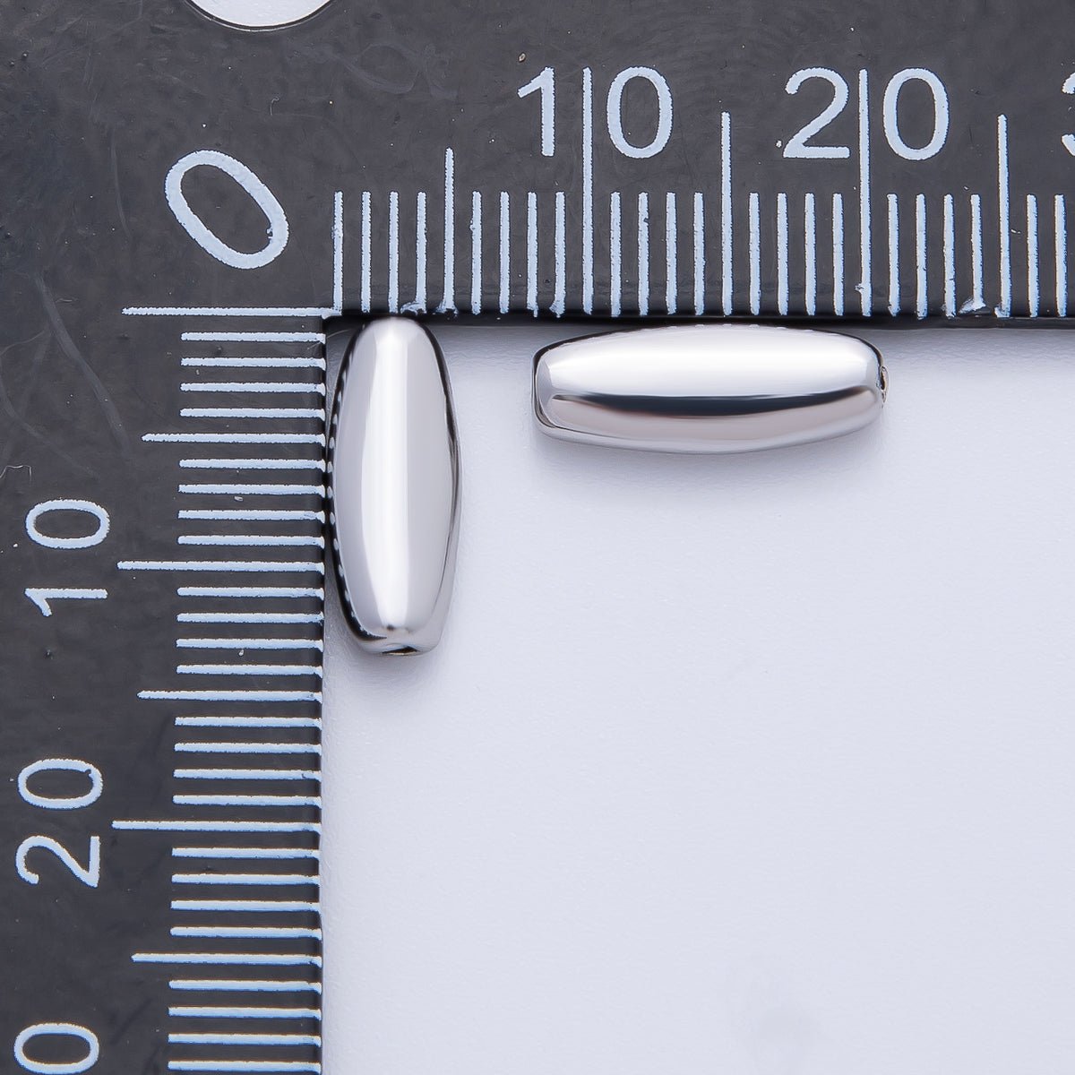 18K Gold Filled 13mm Long Tube Needle Spacer Bead in Gold &amp; Silver | B025