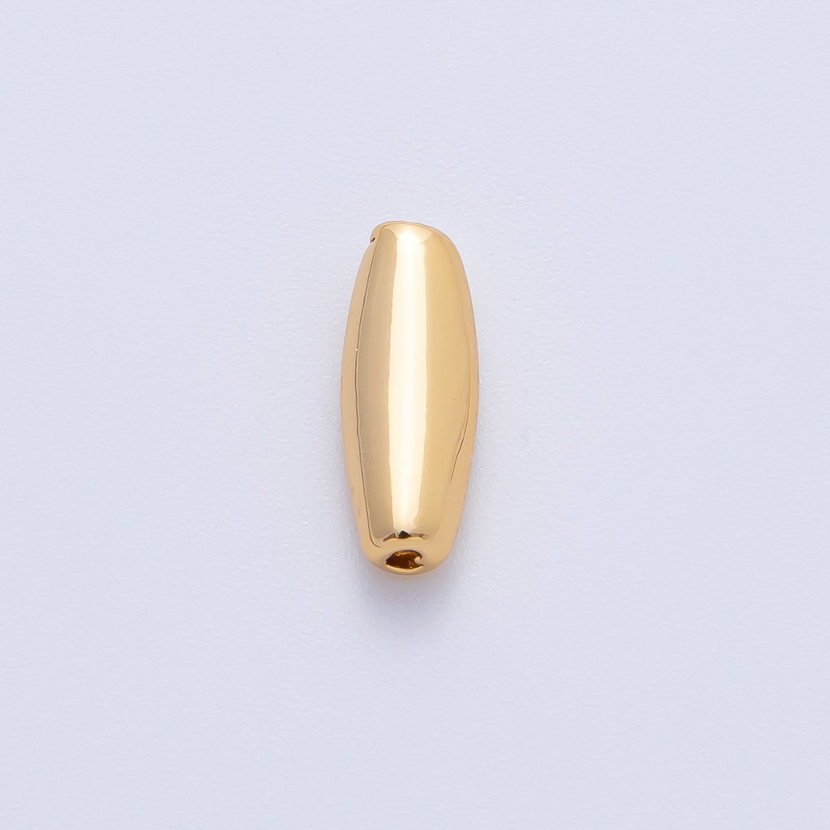 18K Gold Filled 13mm Long Tube Needle Spacer Bead in Gold &amp; Silver | B025
