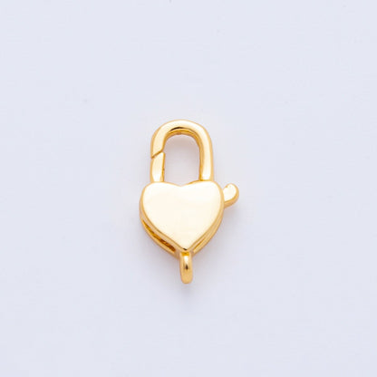 18K Gold Filled 13mm Minimalist Heart Lobster Clasp Closure Finding | Z1383