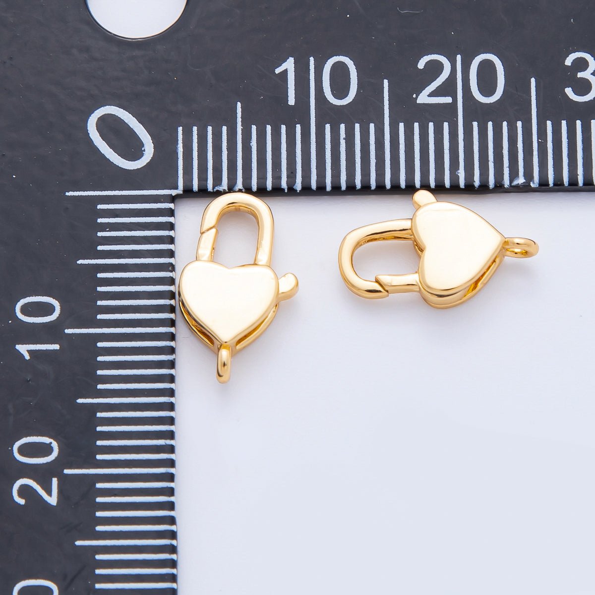 18K Gold Filled 13mm Minimalist Heart Lobster Clasp Closure Finding | Z1383
